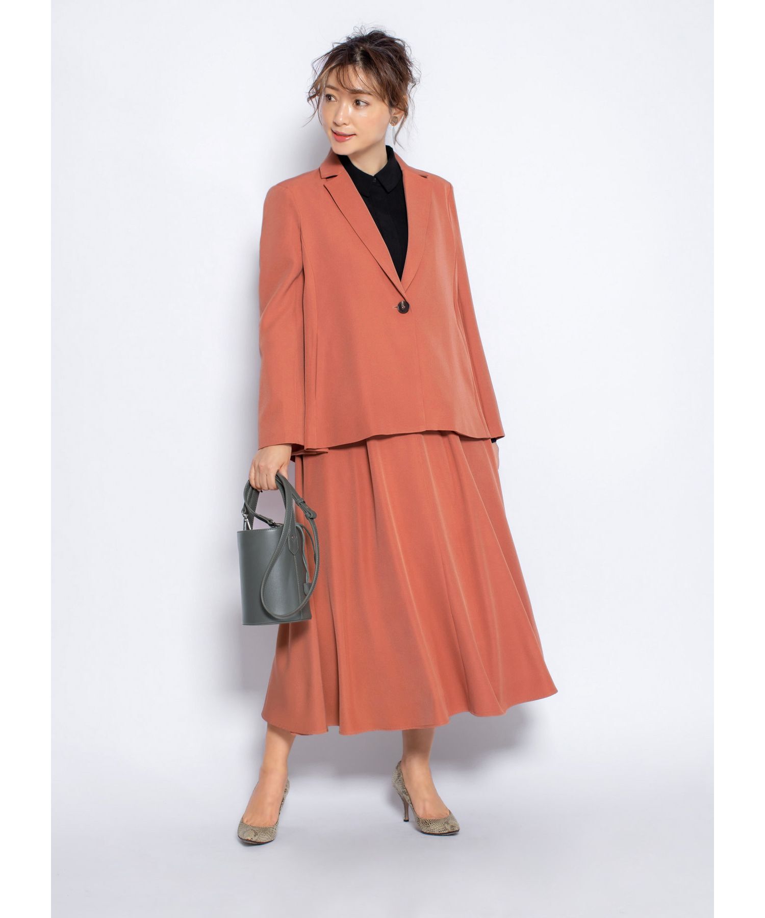 STYLE DELI「ソフトツイルAラインジャケット」|テーラードジャケット|