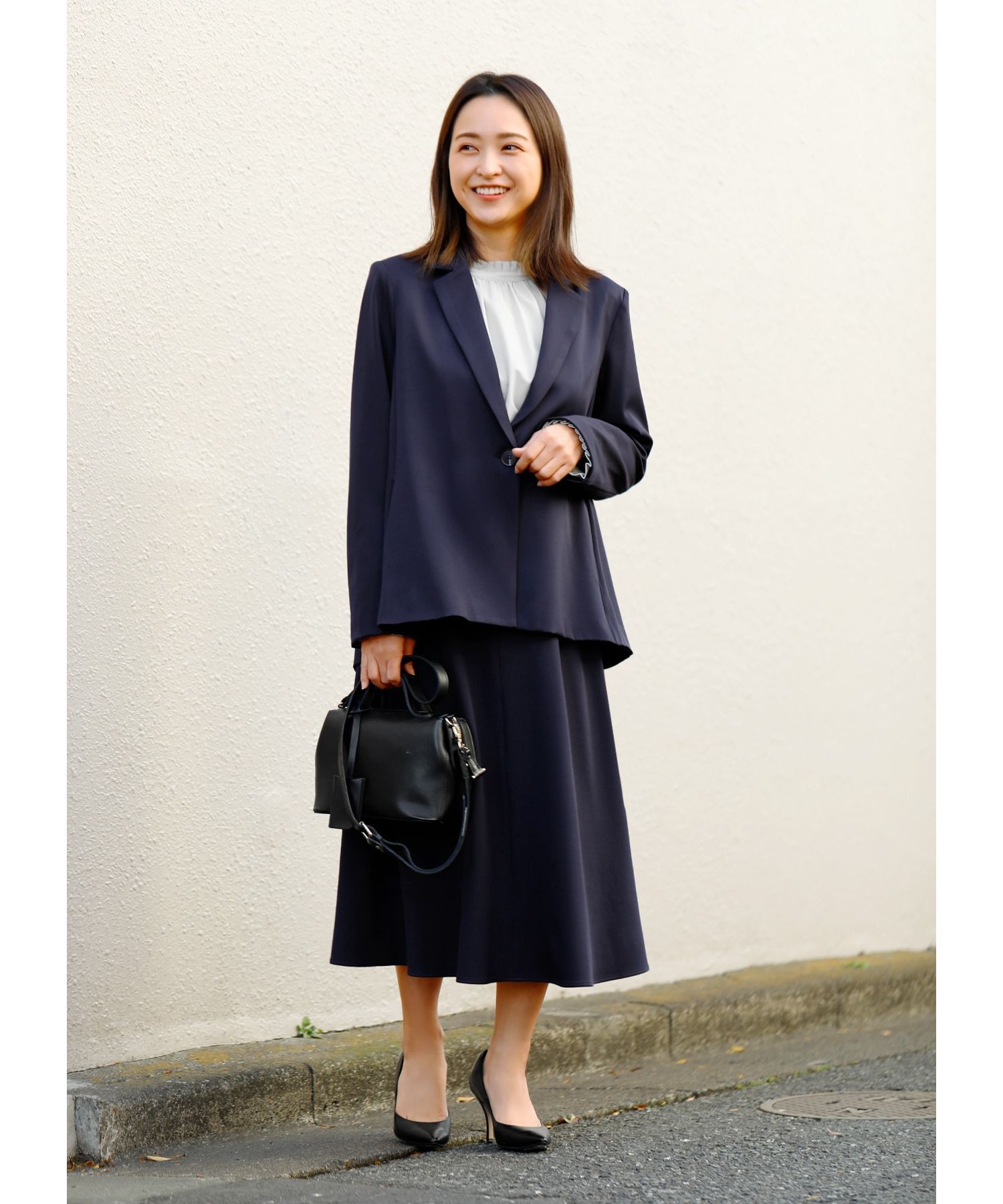 STYLE DELI「ソフトツイルAラインジャケット」|テーラードジャケット|