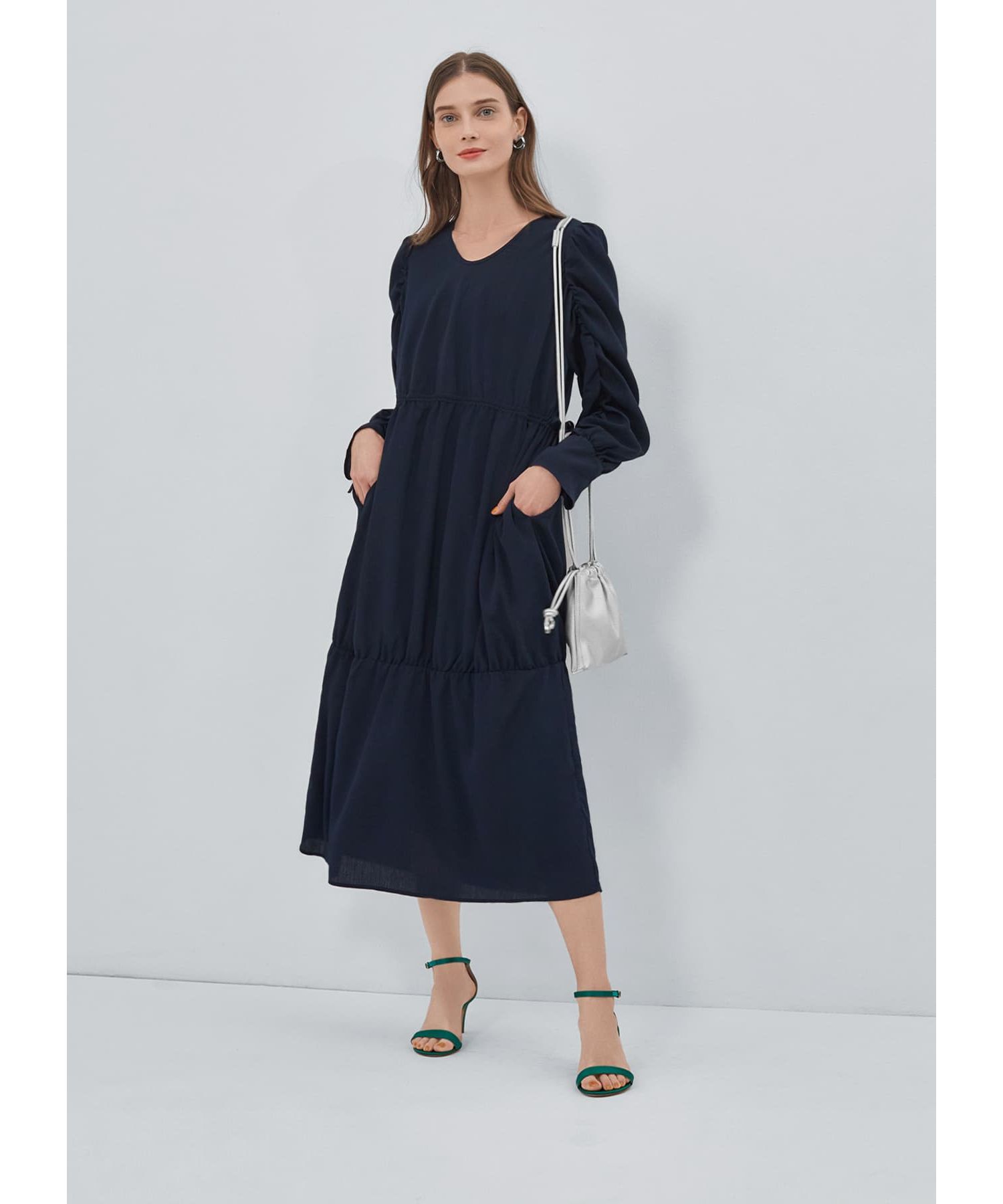 STYLE DELI「スライドダブルフープイヤリング」|イヤリング|