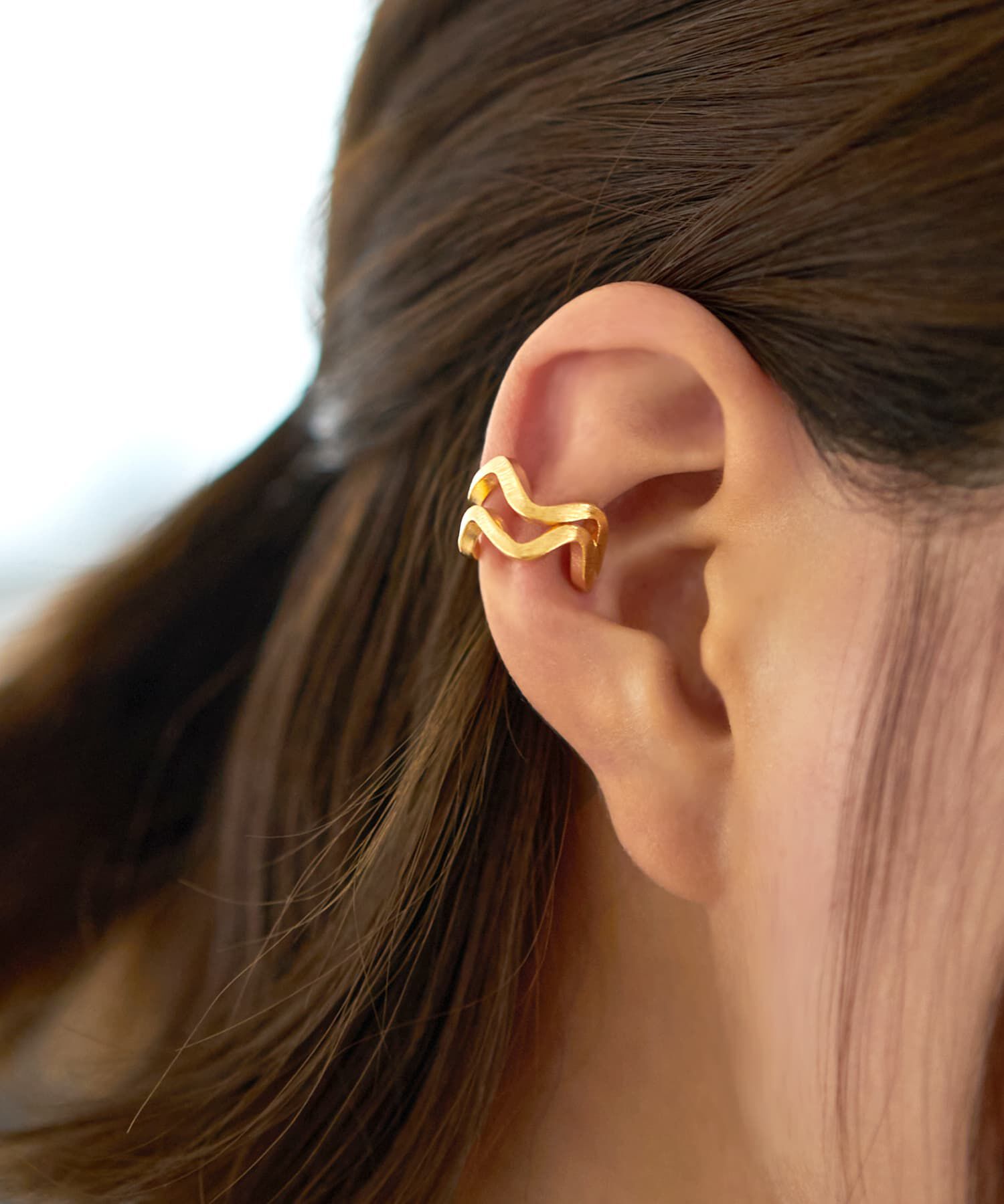 STYLE DELI「イヤーカフ／ダブルウェーブ」|イヤーカフ|ゴールド