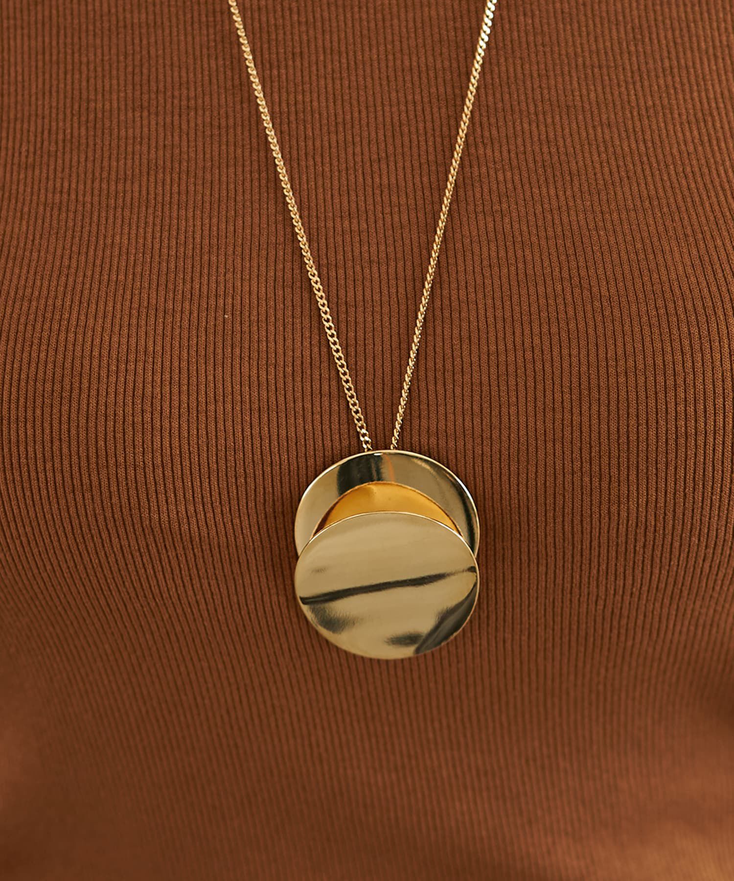 STYLE DELI「プレートレイヤードロングネックレス」|ネックレス|