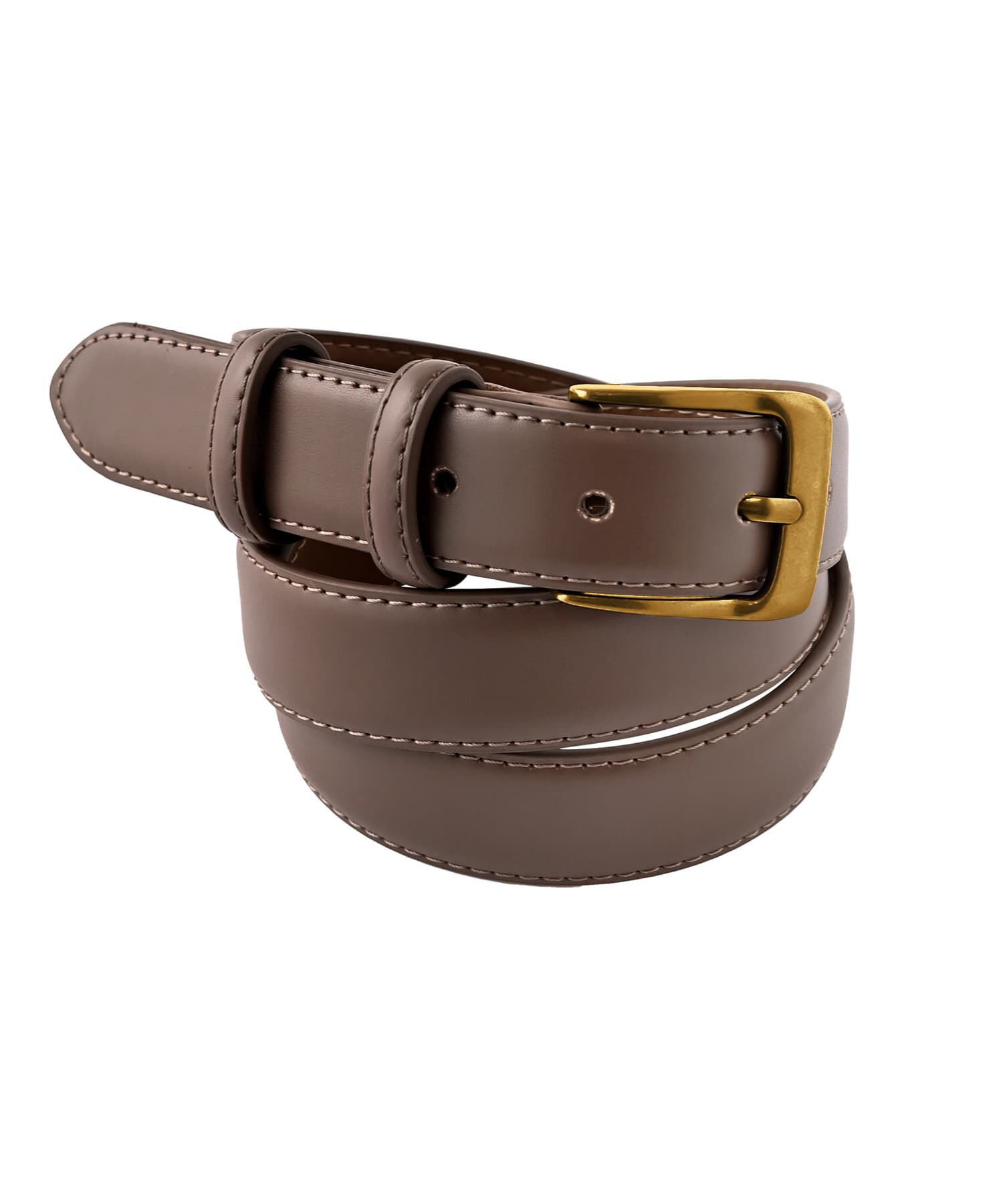 STYLE DELI「【DELI by】ミニマルリアルレザーベルト（ゴールド）」|ベルト|