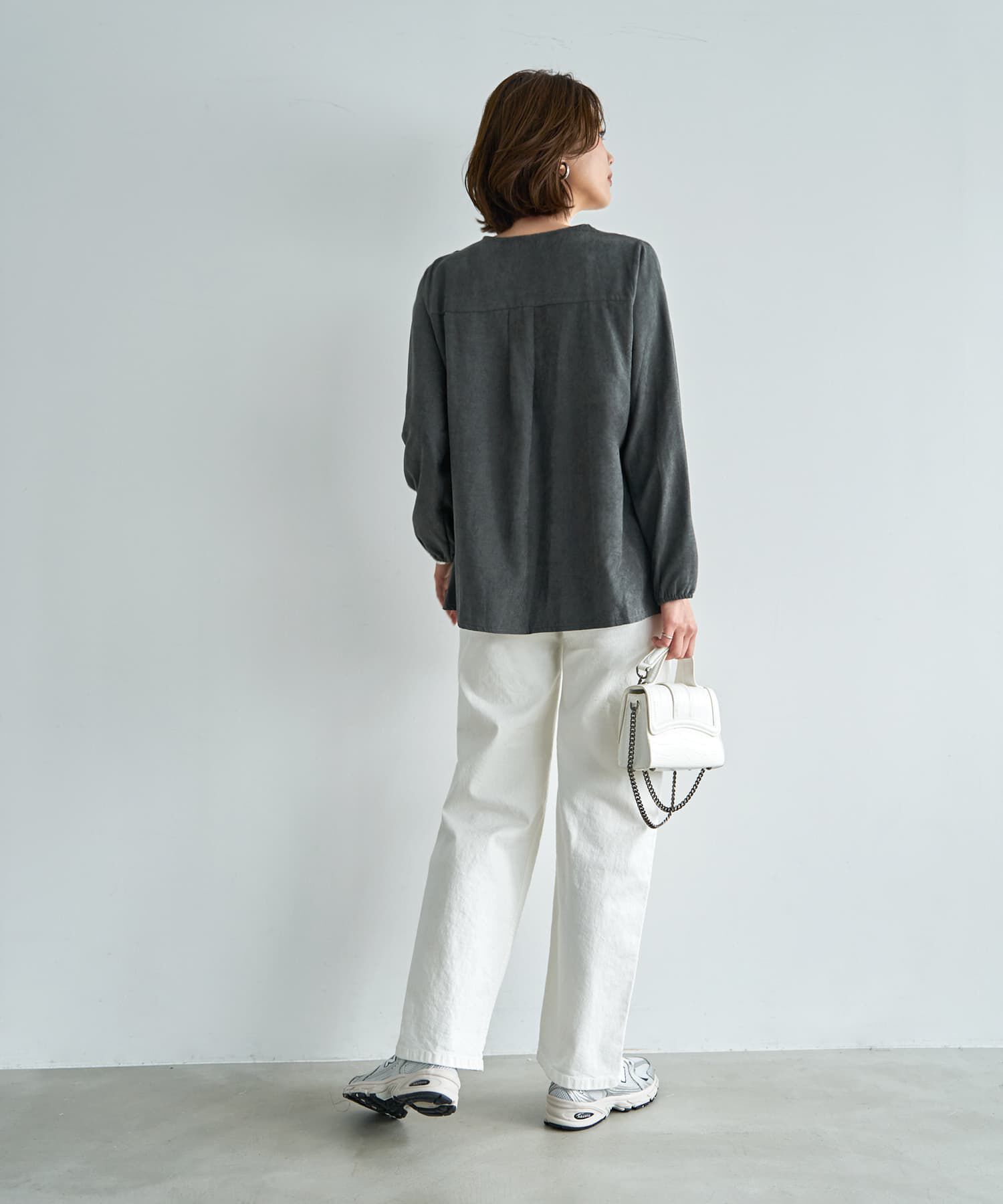 STYLE DELI「【LUXE】ピーチスキンウエストマークギャザーブラウス」|シャツ・ブラウス|