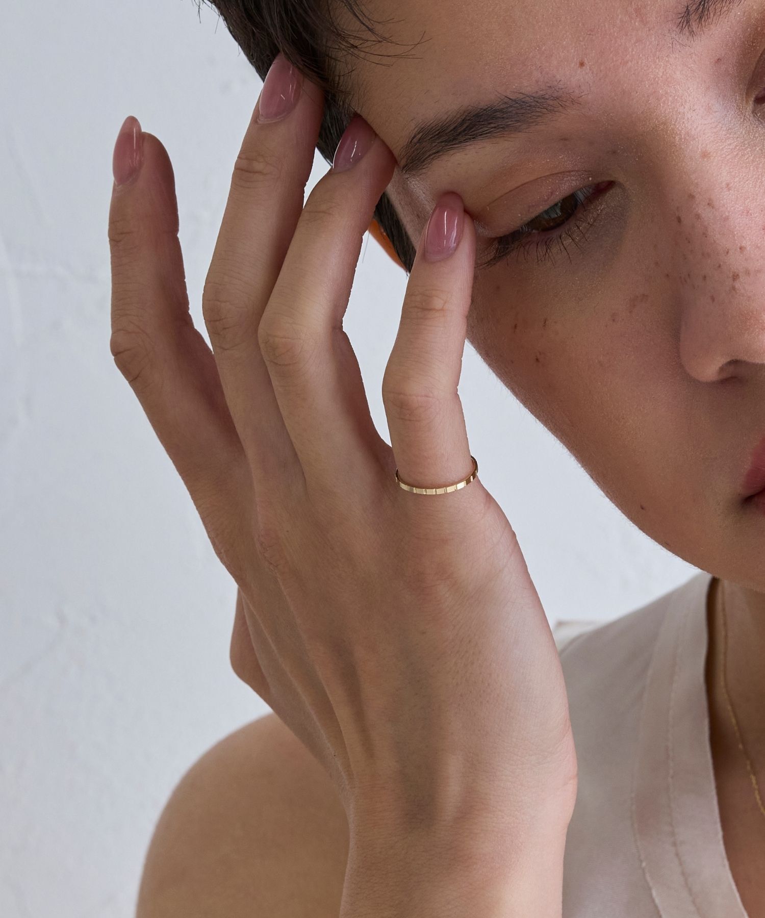 JUPITER「【K10】スリムピンキーリング/tile」|リング|