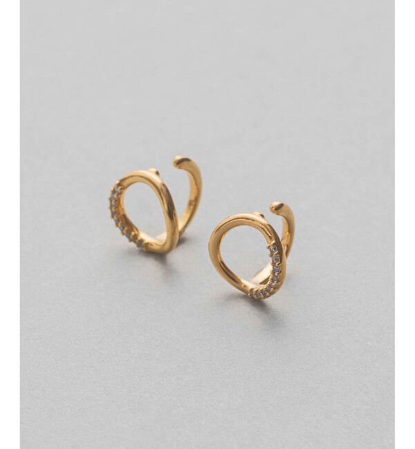 ete「サークル ビジュー イヤリング」|イヤリング|