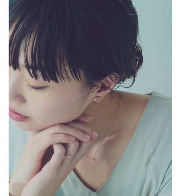 ete「サークル ビジュー イヤリング」|イヤリング|