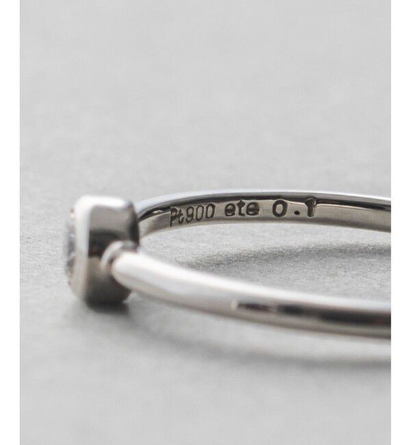 ete「PT900 ダイヤモンド 0.1ct リング「ブライト」」|リング|