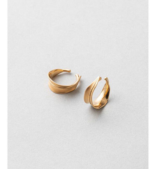 ete「フープイヤリング リーフ」|イヤリング|