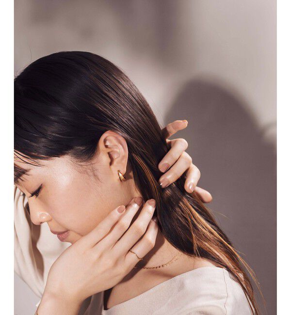 ete「フープイヤリング リーフ」|イヤリング|