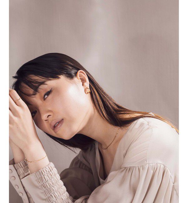 ete「フープイヤリング リーフ」|イヤリング|