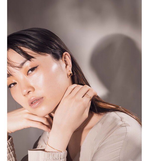 ete「フープイヤリング リーフ」|イヤリング|