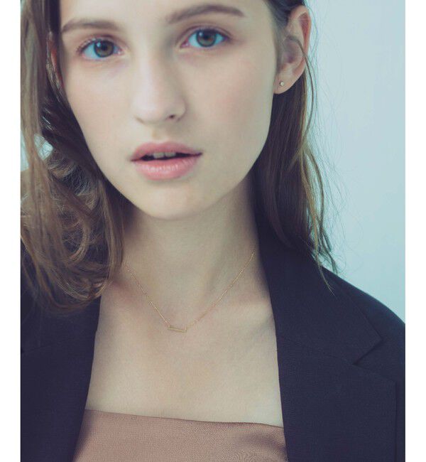 ete「[レイヤード] K18YG バー ネックレス」|ネックレス|