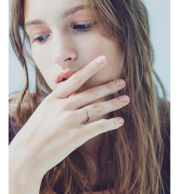 ete「K18MPG レイヤード ダイヤモンド ツイスト リング」|リング|