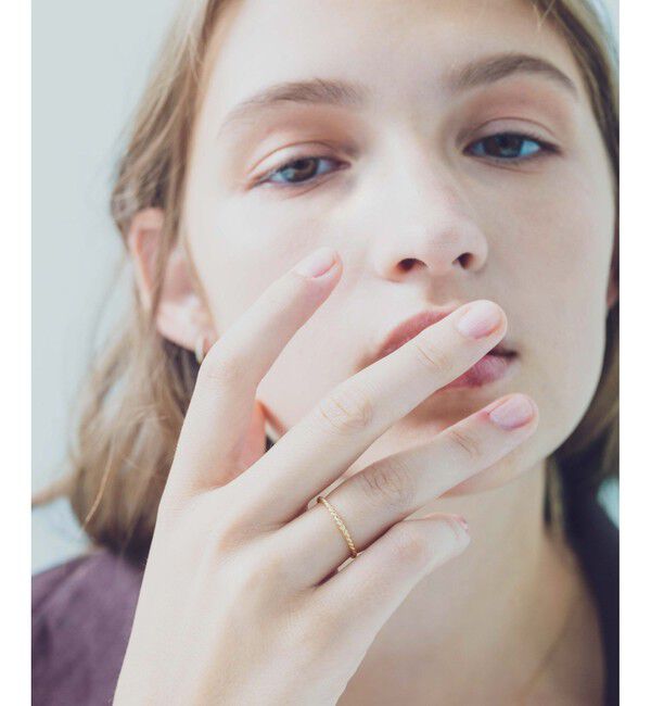 ete「[レイヤード] K18YG ツイスト リング」|リング|