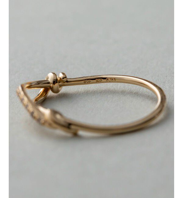 ete「K18YG レイヤード ブラウンダイヤモンド リング」|リング|