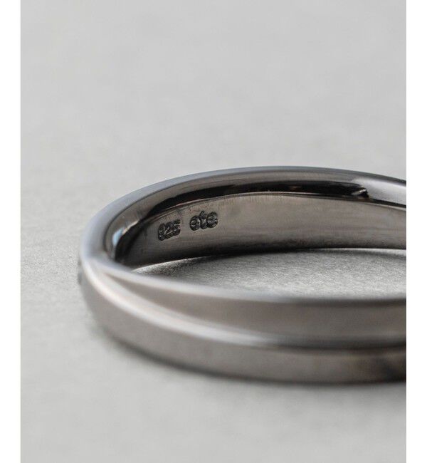 ete「[シェア] ブラックダイヤモンド クロス リング」|リング|