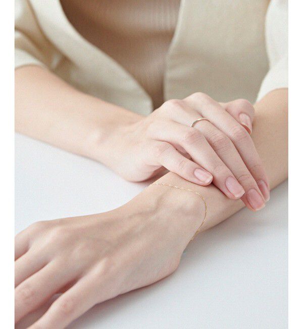 ete「[レイヤード] K10YG スクリューチェーン ブレスレット」|ブレスレット・バングル|