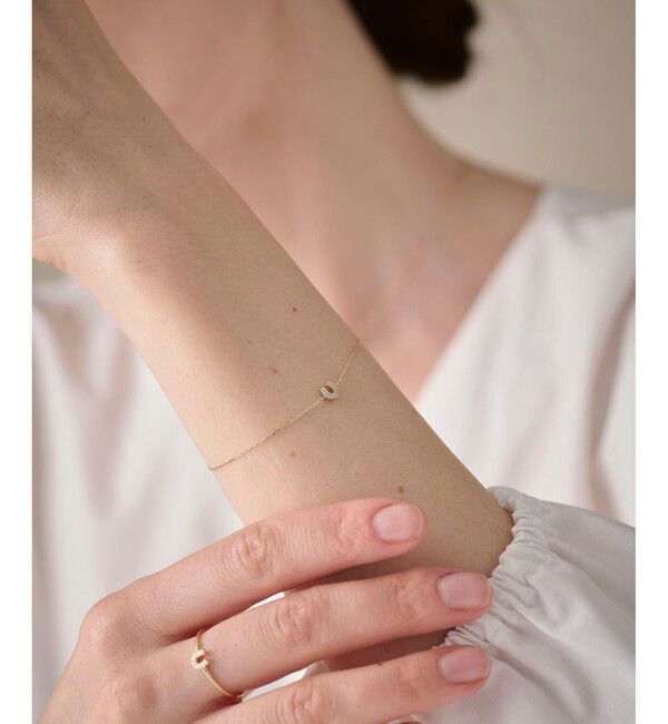 ete「K10YG ダイヤモンド ホースシュー ブレスレット」|ブレスレット・バングル|