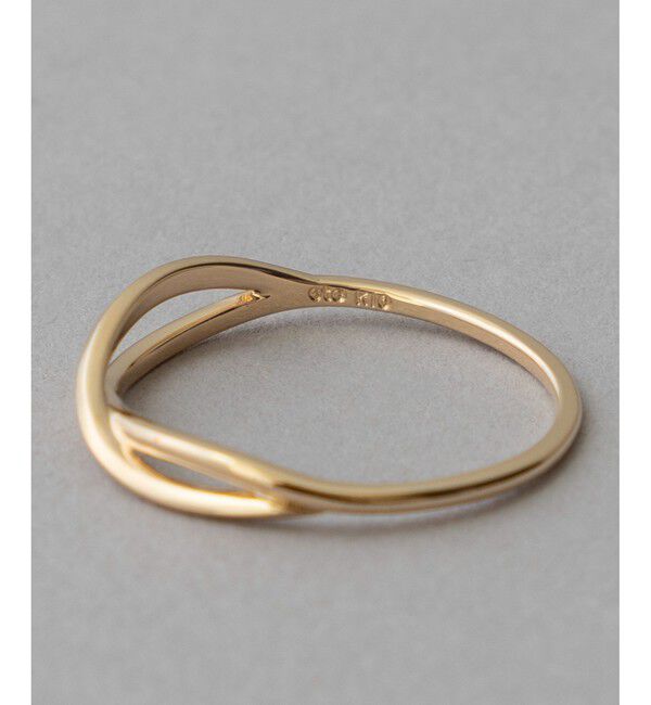 ete「[レイヤード] K10YG クロス リング」|リング|