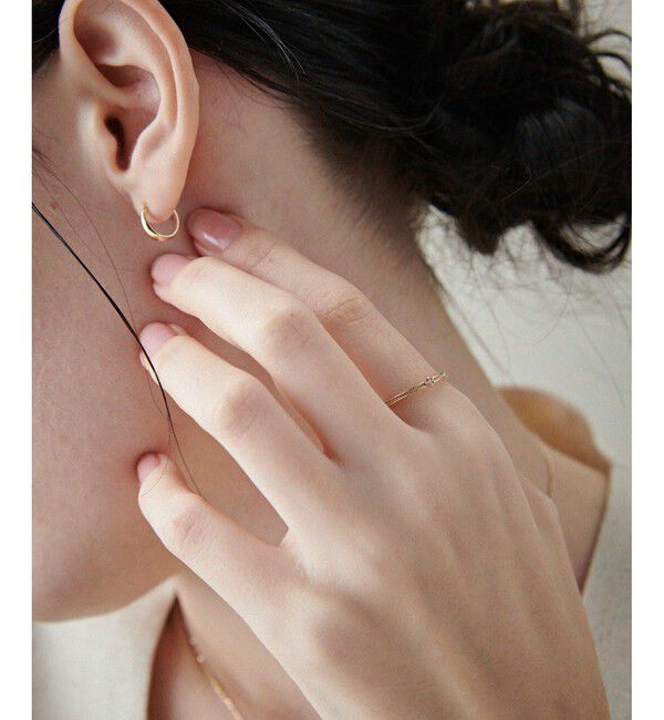 ete「[レイヤード] K10YG ブラウンダイヤモンド リング」|リング|