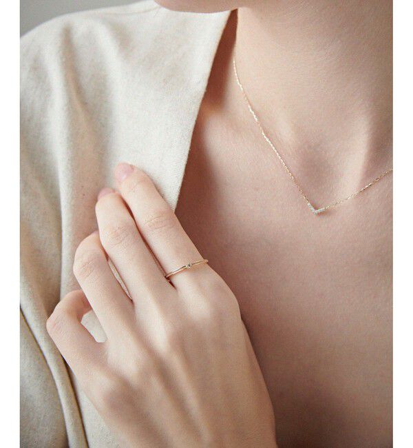 ete「[レイヤード] K10YG ブラウンダイヤモンド リング」|リング|