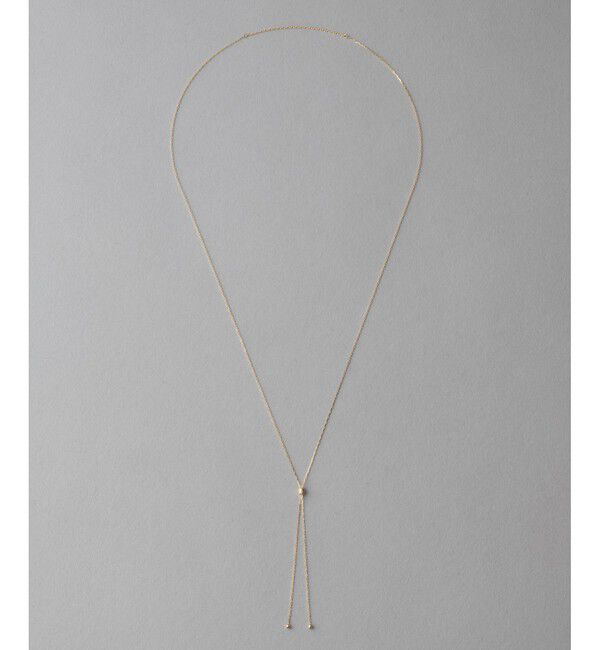 ete「K10YG ループ ロングネックレス」|ネックレス|