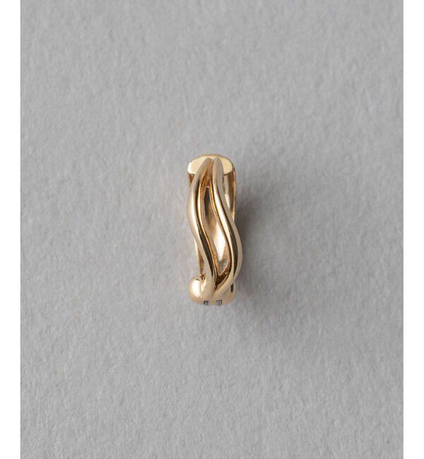 ete「K10YG ハグカフ ウェーブ リバーシブル」|イヤーカフ|