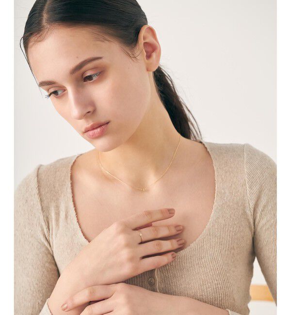 ete「[レイヤード] K10YG ダイヤモンド リング」|リング|