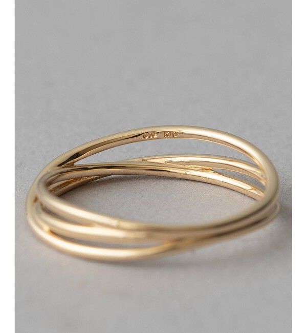 ete「[レイヤード] K10YG メッシュ リング」|リング|