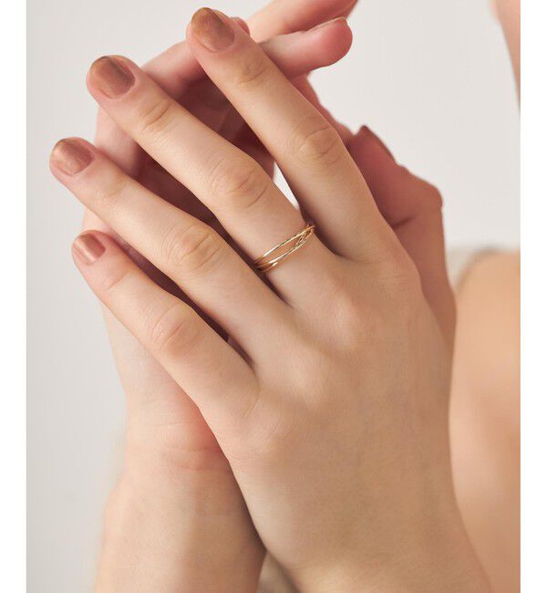 ete「[レイヤード] K10YG メッシュ リング」|リング|