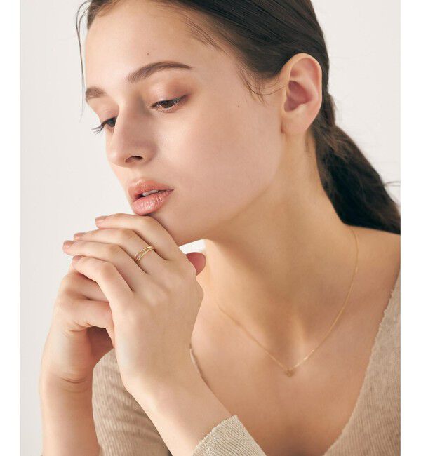 ete「[レイヤード] K10YG メッシュ リング」|リング|