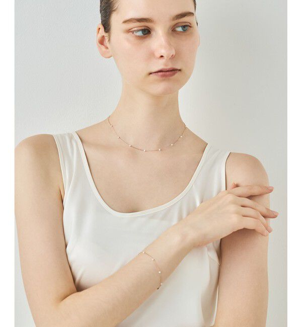 ete「[ミストピンク] K10MPG パール ネックレス」|ネックレス|