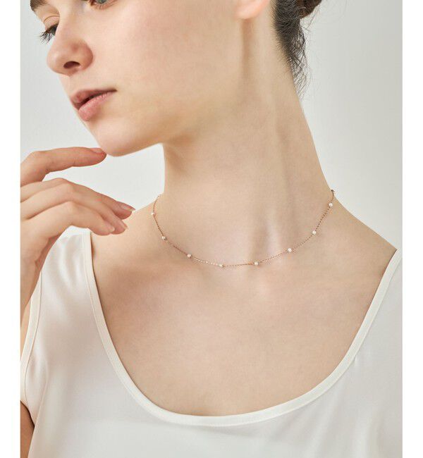 ete「[ミストピンク] K10MPG パール ネックレス」|ネックレス|