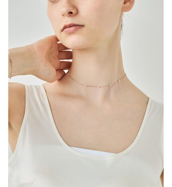 ete「[ミストピンク] K10MPG パール ネックレス」|ネックレス|