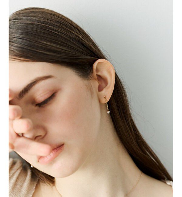 ete「パール チェーン ピアス」|ピアス|