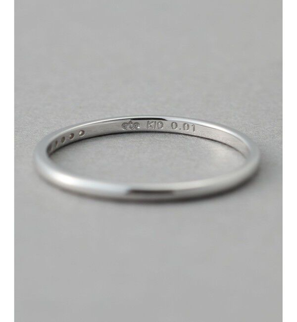 ete「[レイヤード] K10WG ダイヤモンド リング」|リング|