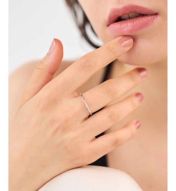 ete「[レイヤード] K10WG ダイヤモンド リング」|リング|