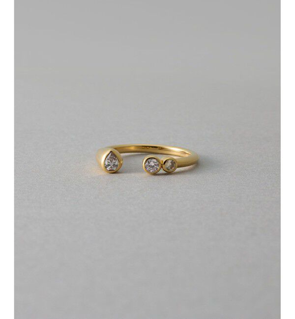 ete「[レイヤード] ビジュー ハグリング」|リング|イエローゴールド