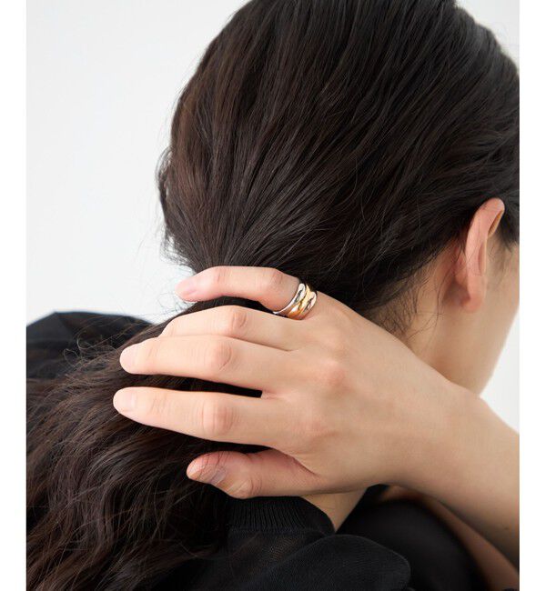 ete「[トリカラー] ニュアンス リング ボールド」|リング|