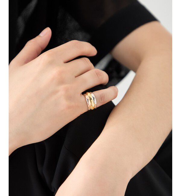 ete「[トリカラー] ニュアンス リング ボールド」|リング|