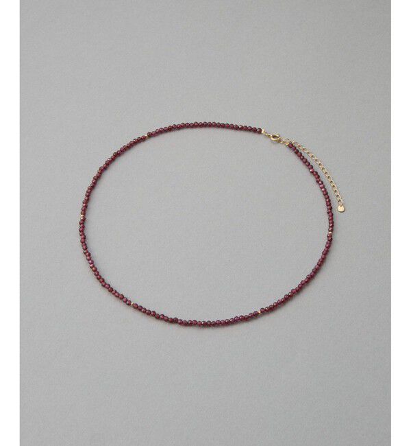 ete「[ガーネット] K10YG ビーズ チョーカー」|ネックレス|