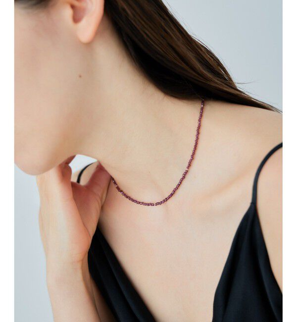 ete「[ガーネット] K10YG ビーズ チョーカー」|ネックレス|