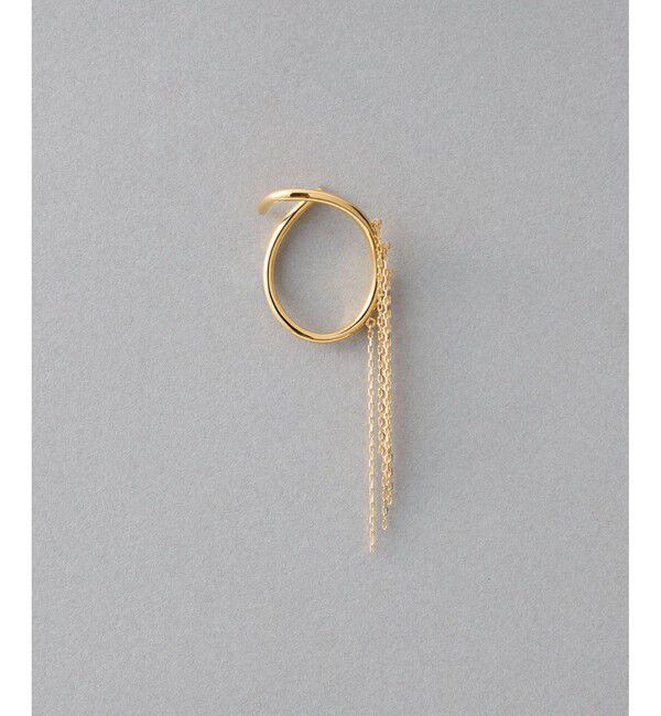 ete「[シェイドカフ] フリンジ」|イヤーカフ|イエローゴールド