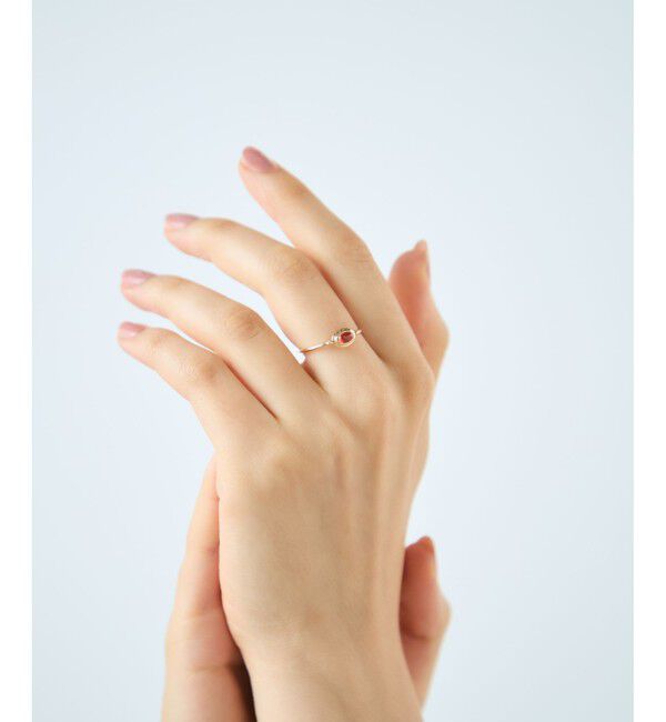 ete「[ガーネット] K10YG カボション リング」|リング|