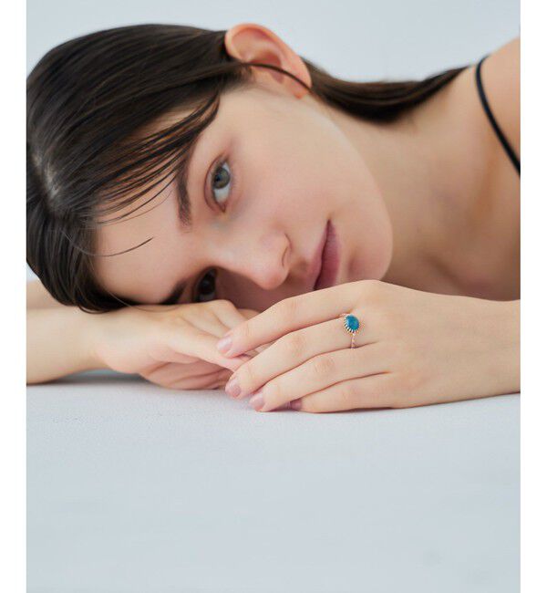 ete「[マイプレシャス] K10YG ブルーアパタイト リング」|リング|