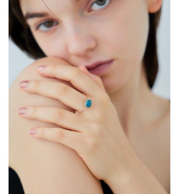 ete「[マイプレシャス] K10YG ブルーアパタイト リング」|リング|