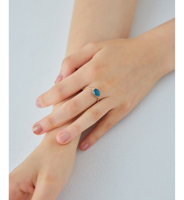 ete「[マイプレシャス] K10YG ブルーアパタイト リング」|リング|