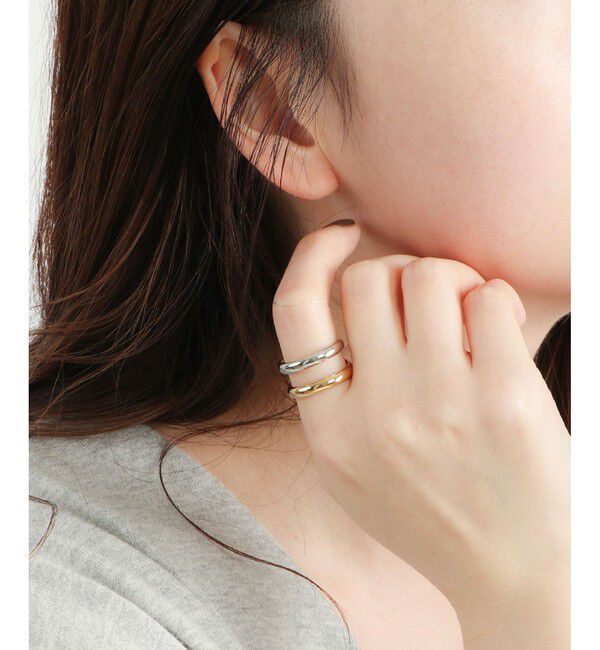 Jouete「レイヤード コンビカラー フォークリング」|リング|