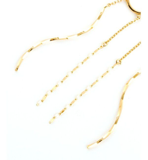 Jouete「ダブルフェイスイヤリング チェーン&times;ツイスト」|イヤリング|