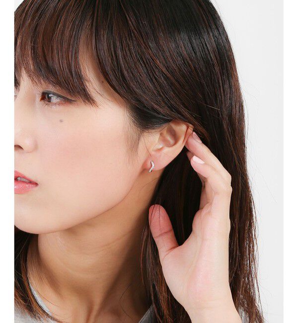 Jouete「ダブルフェイス イヤリング ジルコニア」|イヤリング|